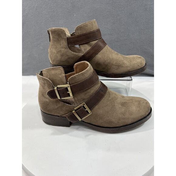 BOC Born Concept Sophie Ankle Boots Booties Women Size 8.5 Brown Taupe Comfort - Picture 1 of 15